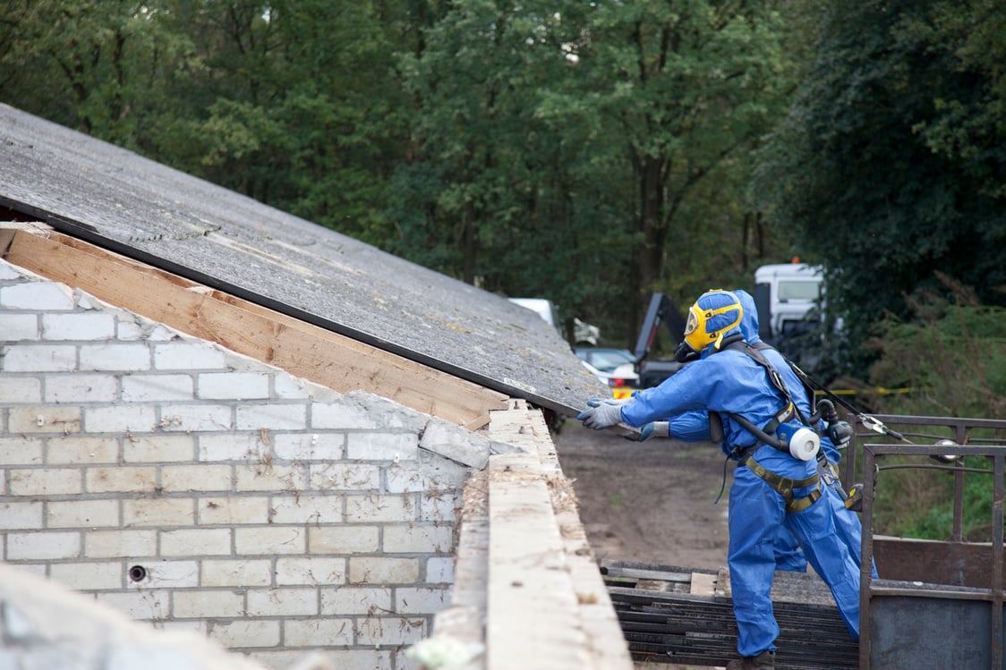 Demolition site, remove asbestos